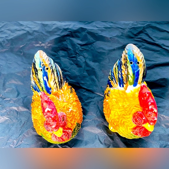 Dining Vintage Ceramic Roosters Salt And Pepper Shakers Poshmark
